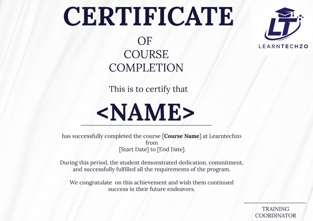 Course Completion Certificate